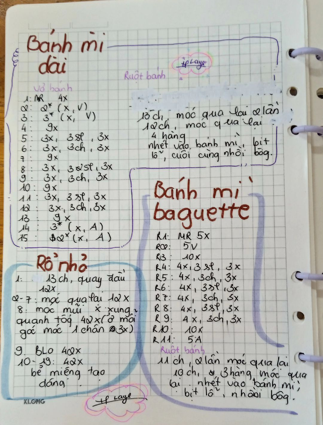 Hướng dẫn móc len bánh mì, pretzel và taiyaki