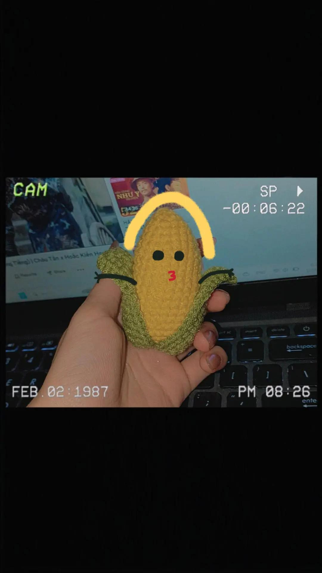 Hướng dẫn móc len bắp ngô dễ thương với chart chi tiết