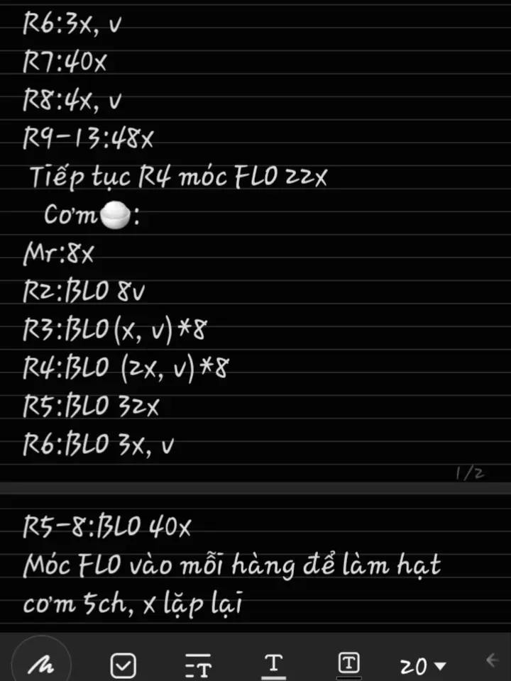 Hướng dẫn móc len bát cơm và đậu hũ viên theo phong cách Crayon Shin-chan