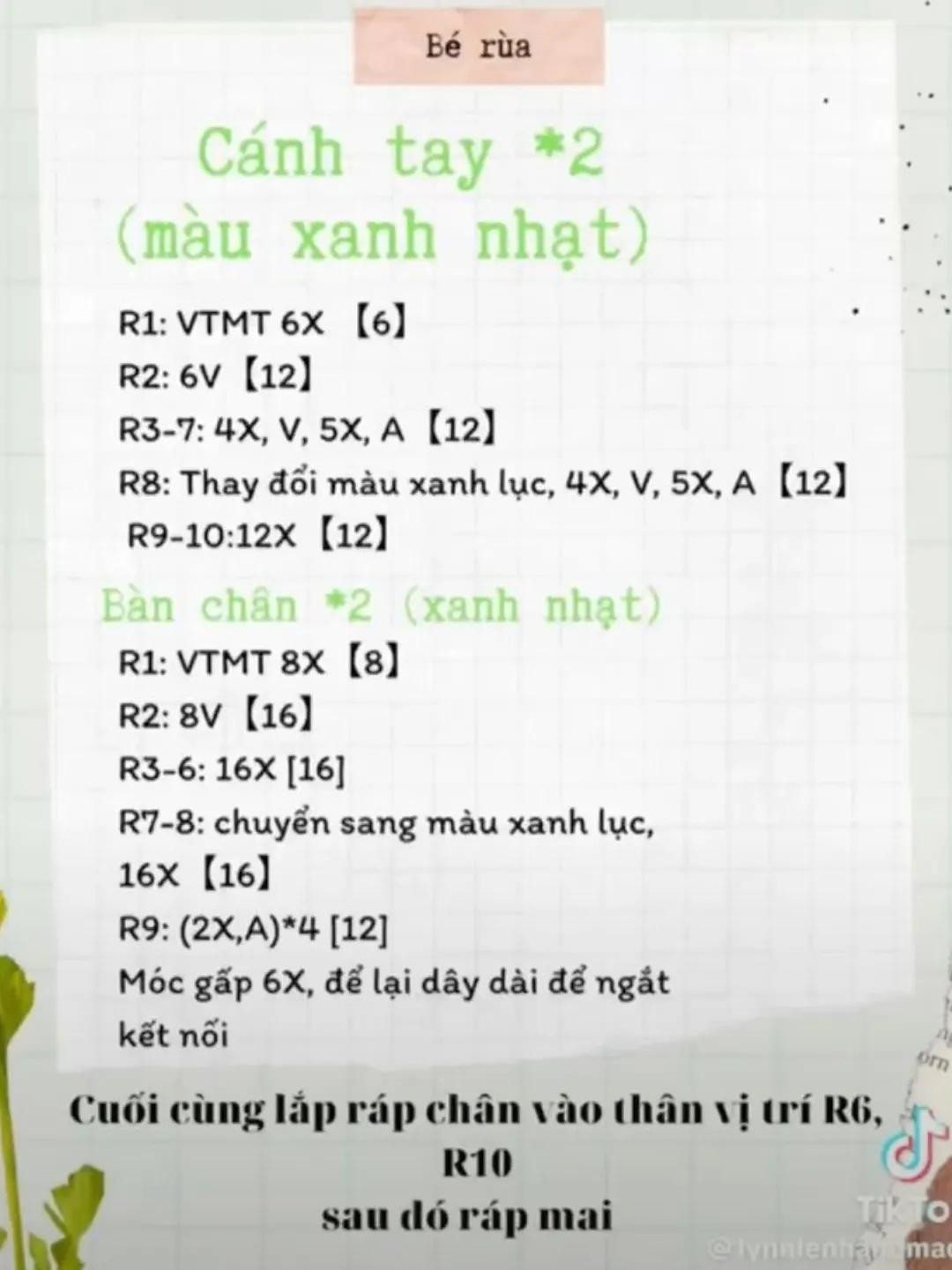 Hướng dẫn móc len bé rùa mặc áo vàng dễ thương