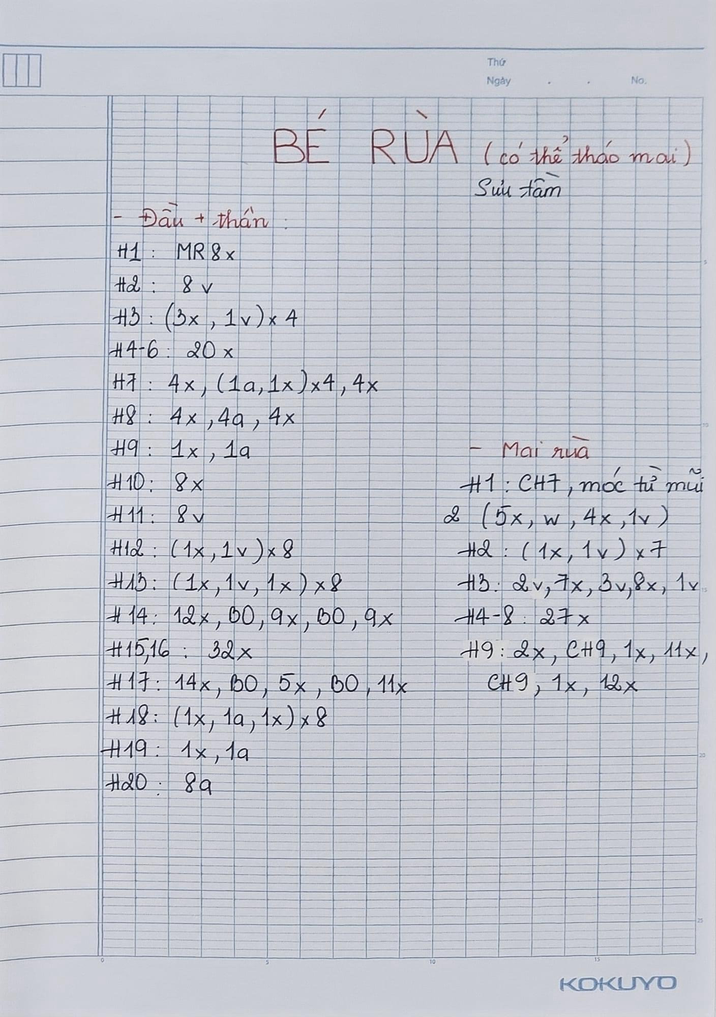 Hướng dẫn móc len bé voi và rùa dễ thương