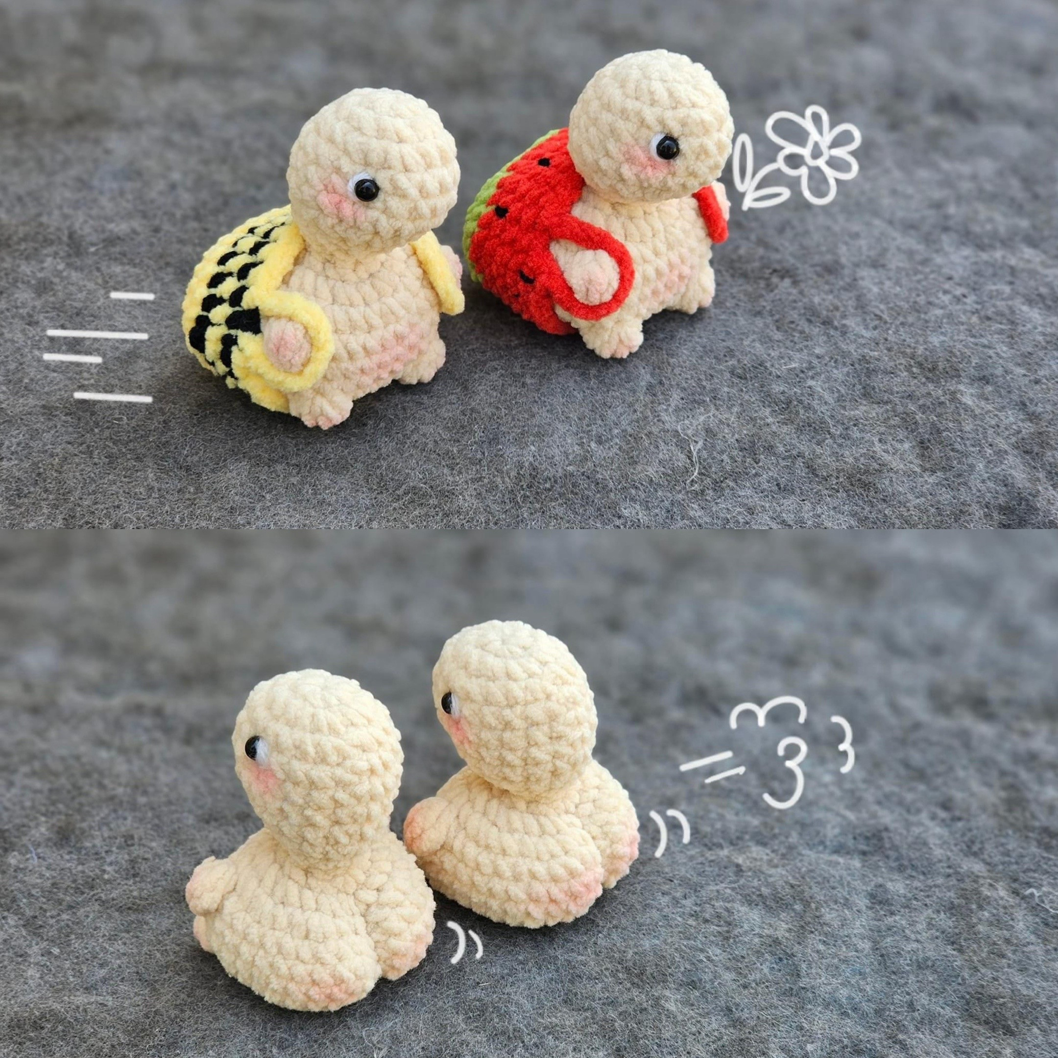 Hướng dẫn móc len bé voi và rùa dễ thương