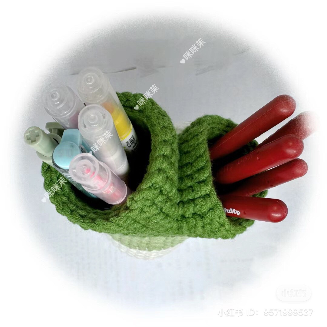 Hướng dẫn móc len bình hoa hình cây hành dễ thương