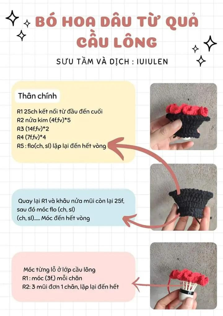 Hướng dẫn móc len bó hoa daisy nhiều màu sắc