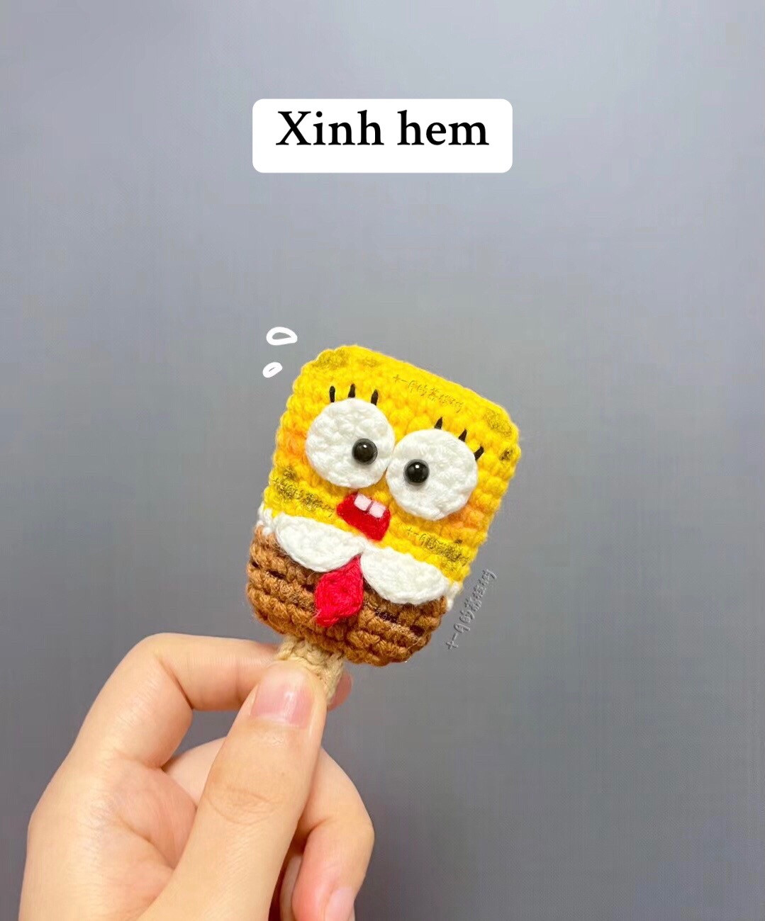 Hướng dẫn móc len Bọt biển SpongeBob hình que kem, bảng chart chi tiết từng hàng