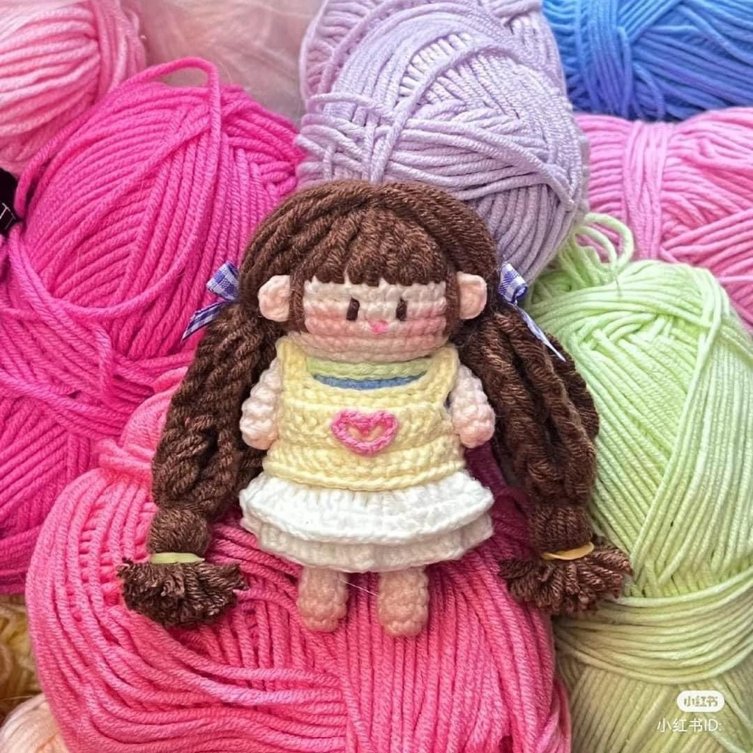 Hướng dẫn móc len búp bê bạn đẹp số 1 và số 2