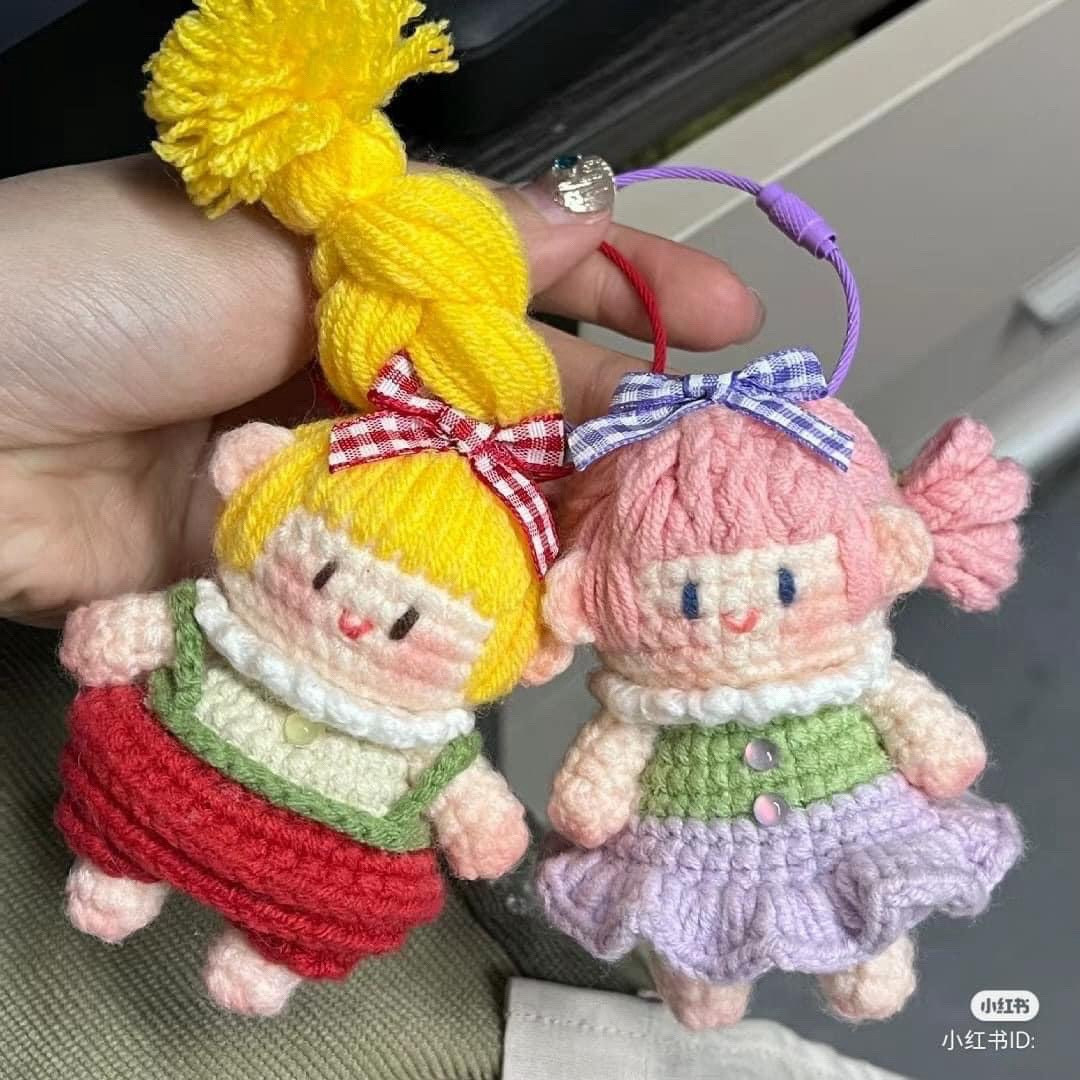 Hướng dẫn móc len búp bê bạn đẹp số 1 và số 2