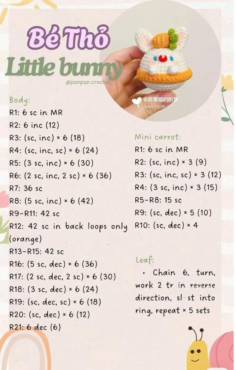 Hướng dẫn móc len búp bê Bé Cà Rốt và Bé Thỏ dễ thương