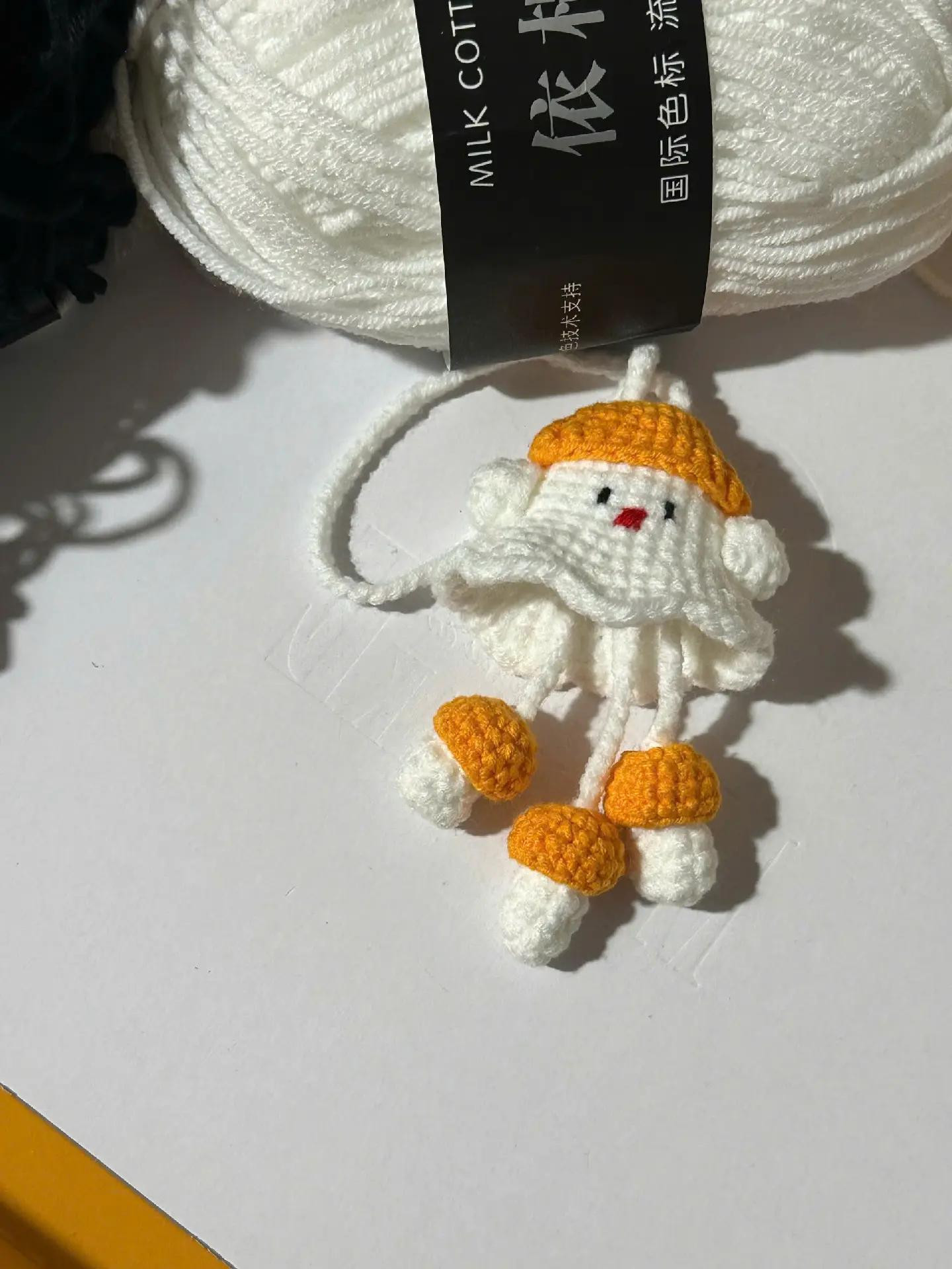 Hướng dẫn móc len búp bê bé ma treo gió kèm nấm và gà