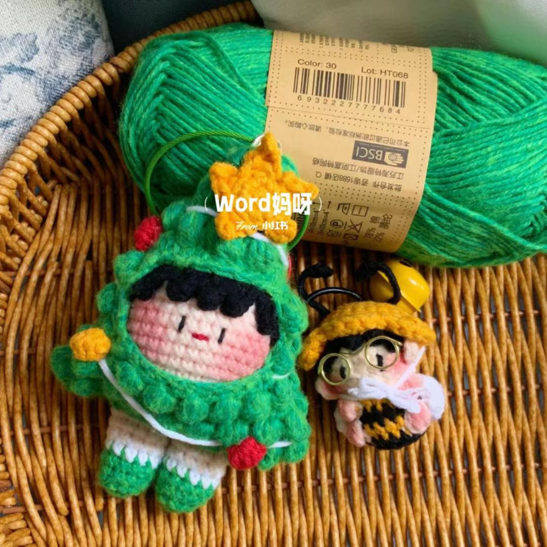 Hướng dẫn móc len búp bê Berber Giáng Sinh cây thông