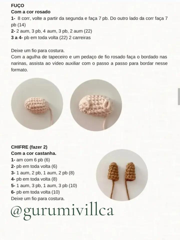 Hướng dẫn móc len búp bê bò Vaquinha Flora Amigurumi