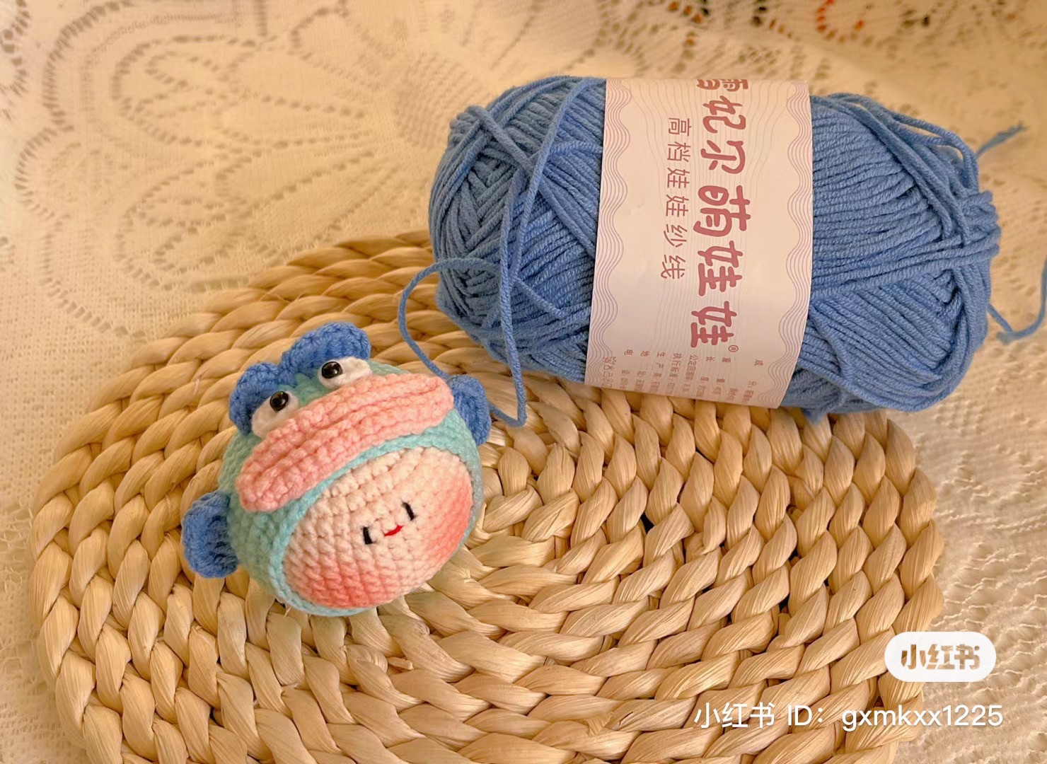 Hướng dẫn móc len búp bê cá heo xanh hồng dễ thương