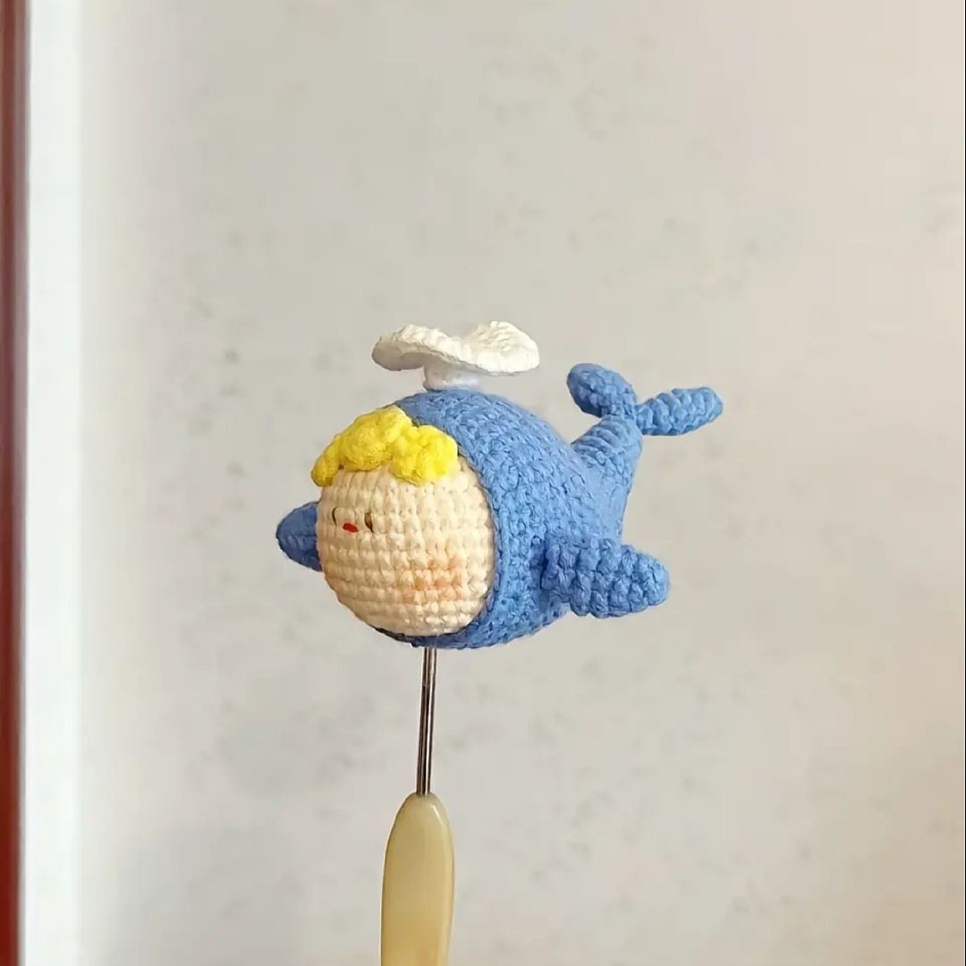 Hướng dẫn móc len búp bê cá voi thiên thần màu xanh