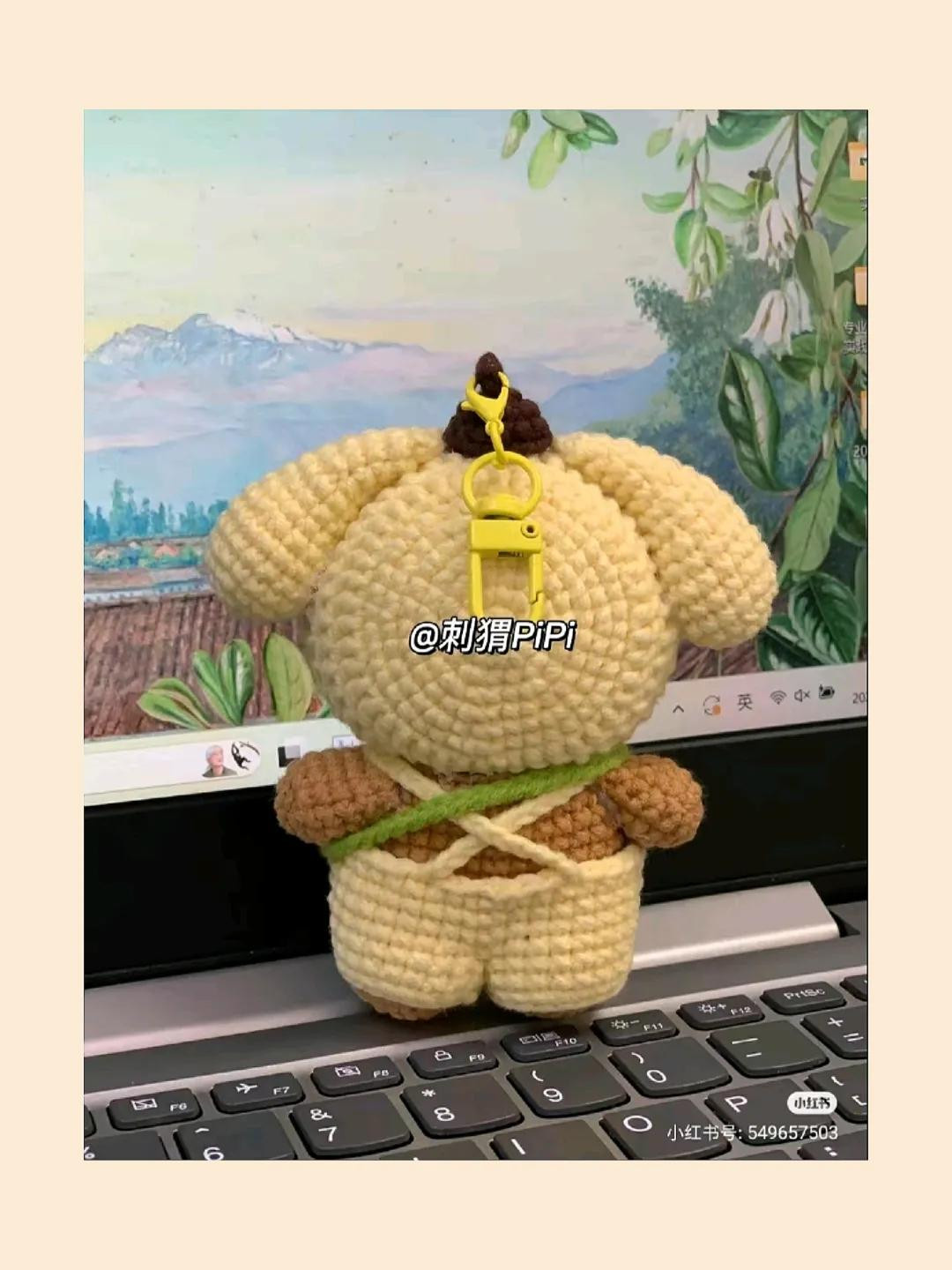 Hướng dẫn móc len búp bê Capybara mặc đồ vàng dễ thương