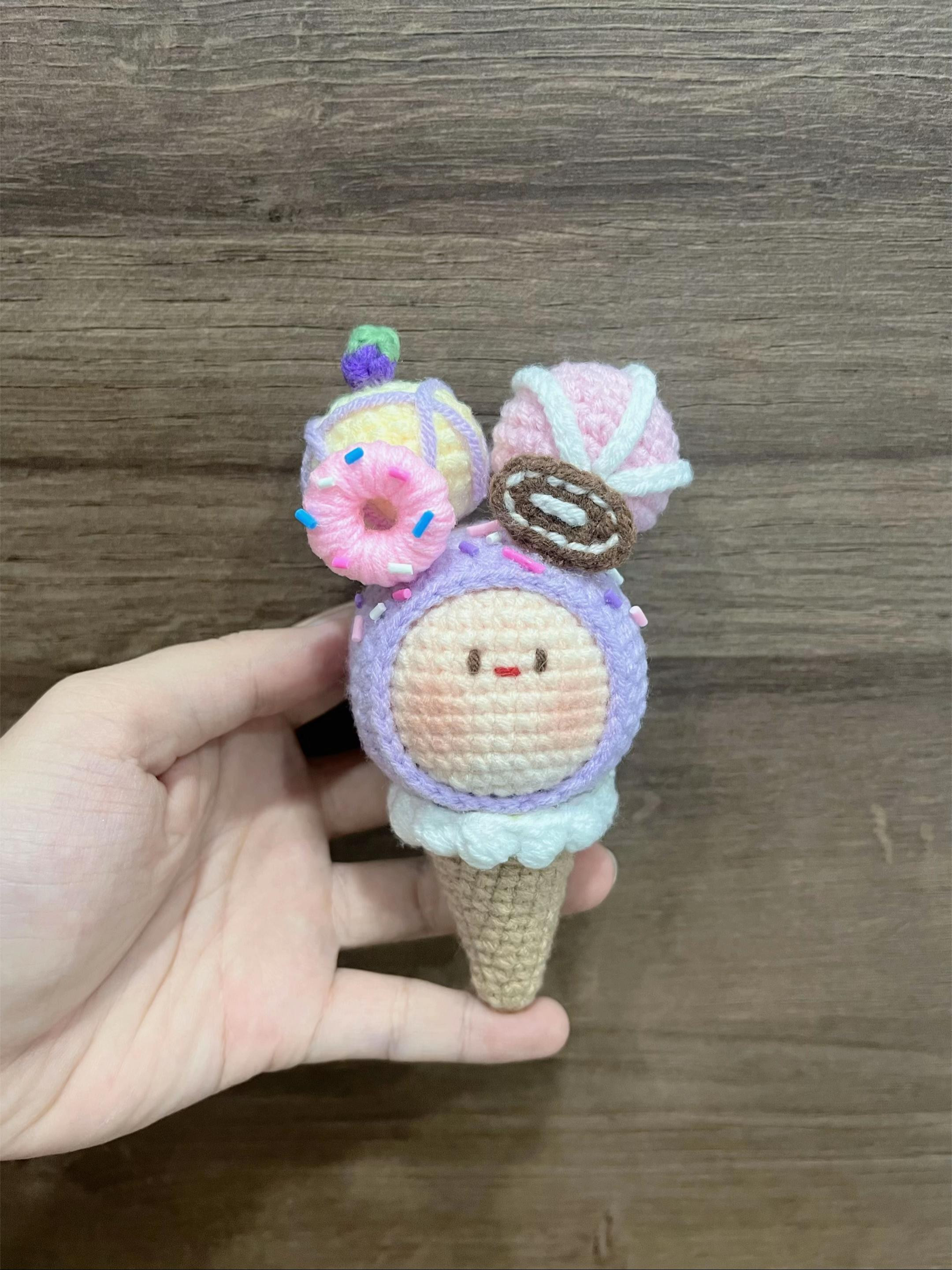 Hướng dẫn móc len búp bê cây kem Mochi dễ thương
