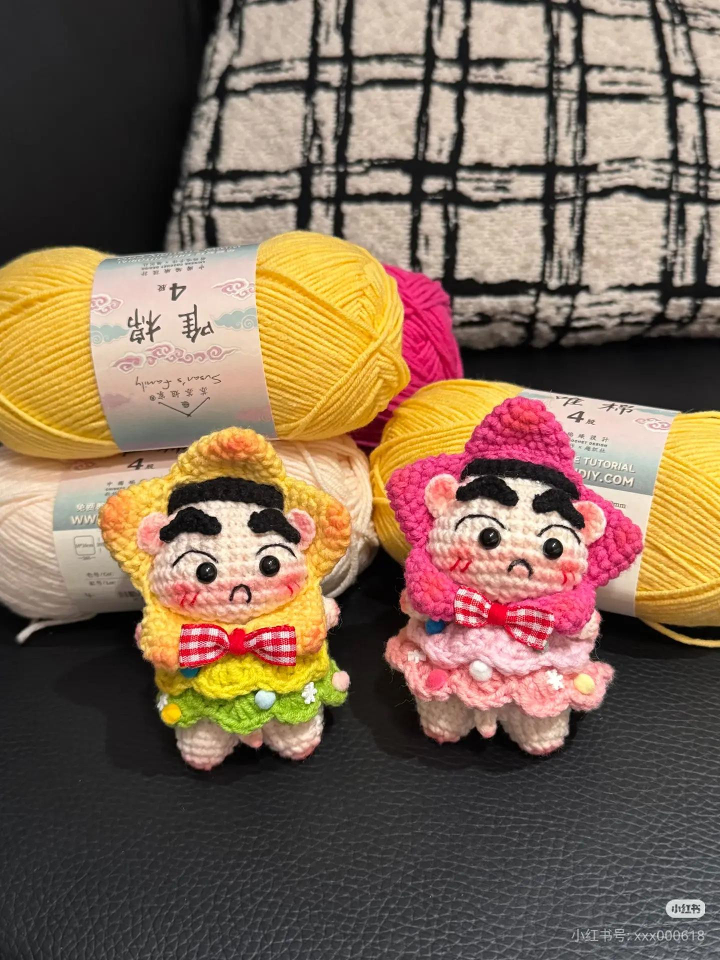 Hướng dẫn móc len búp bê Cây thông Crayon Shin-chan