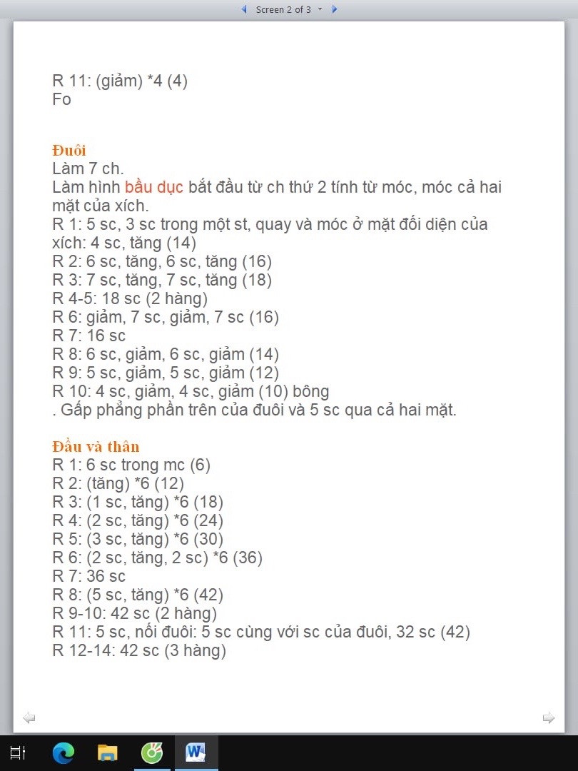 Hướng dẫn móc len búp bê chim cute dễ thương màu pastel hồng xanh tím