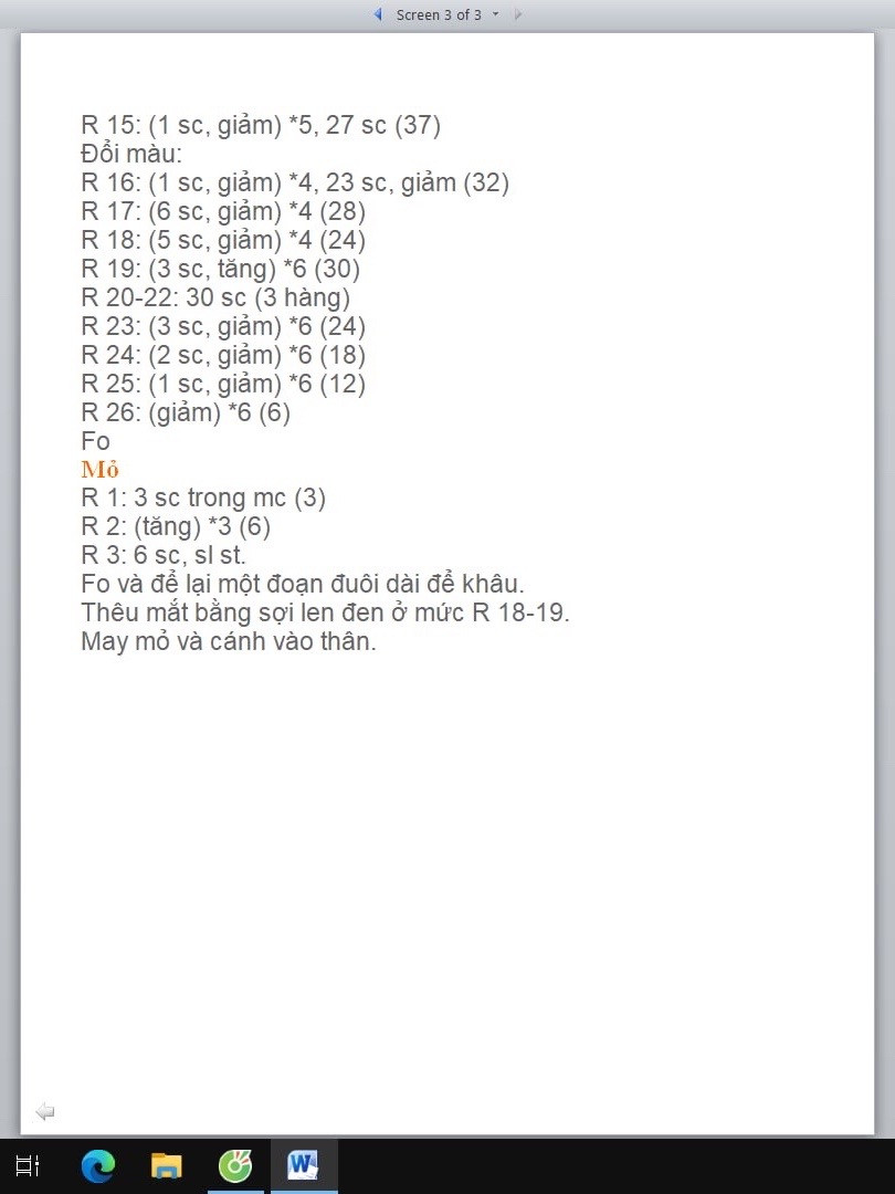 Hướng dẫn móc len búp bê chim cute dễ thương màu pastel hồng xanh tím