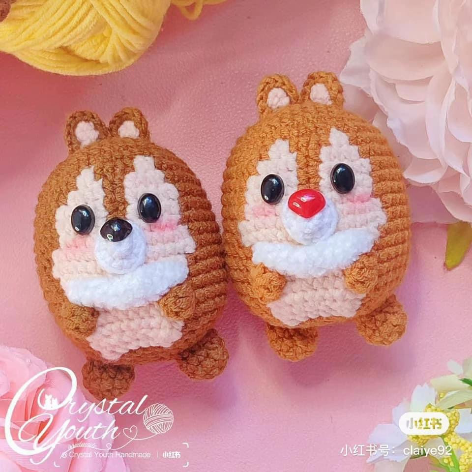 Hướng dẫn móc len búp bê chipmunk Disney và ếch phán xét dễ thương