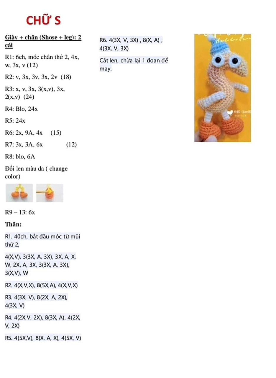 Hướng dẫn móc len búp bê chữ cái O, A và các nhân vật hoạt hình dễ thương