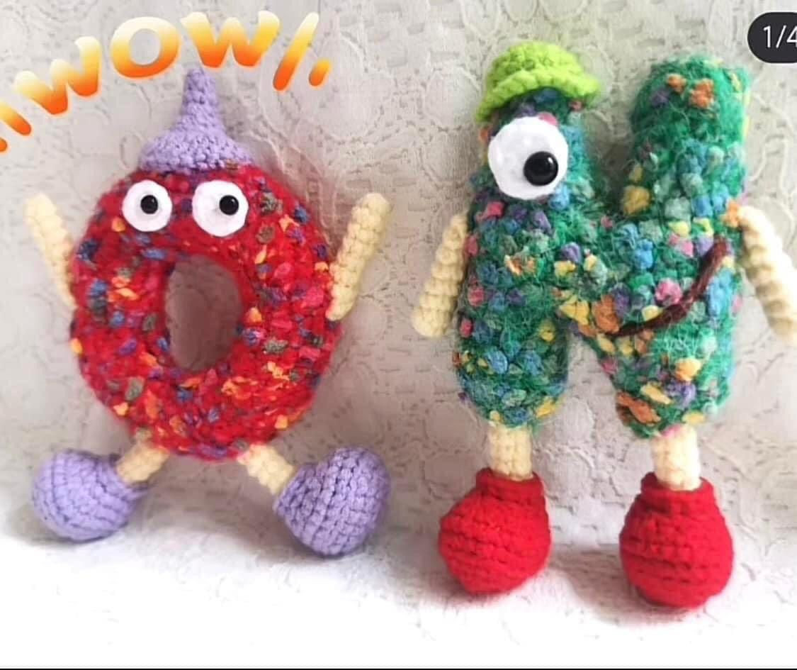 Hướng dẫn móc len búp bê chữ cái O, A và các nhân vật hoạt hình dễ thương