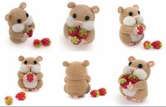 Hướng dẫn móc len búp bê chuột cầm dâu tây