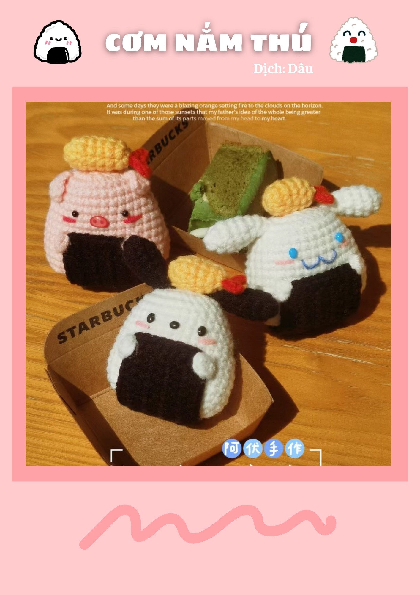 Hướng dẫn móc len búp bê cơm nắm thú dễ thương