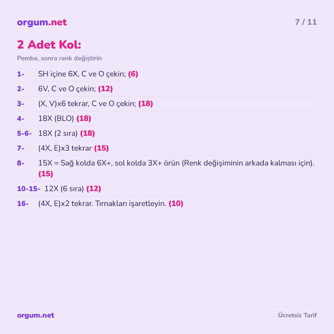 Hướng dẫn móc len búp bê cừu Lili Kuzu màu hồng và kem, kích thước 20cm