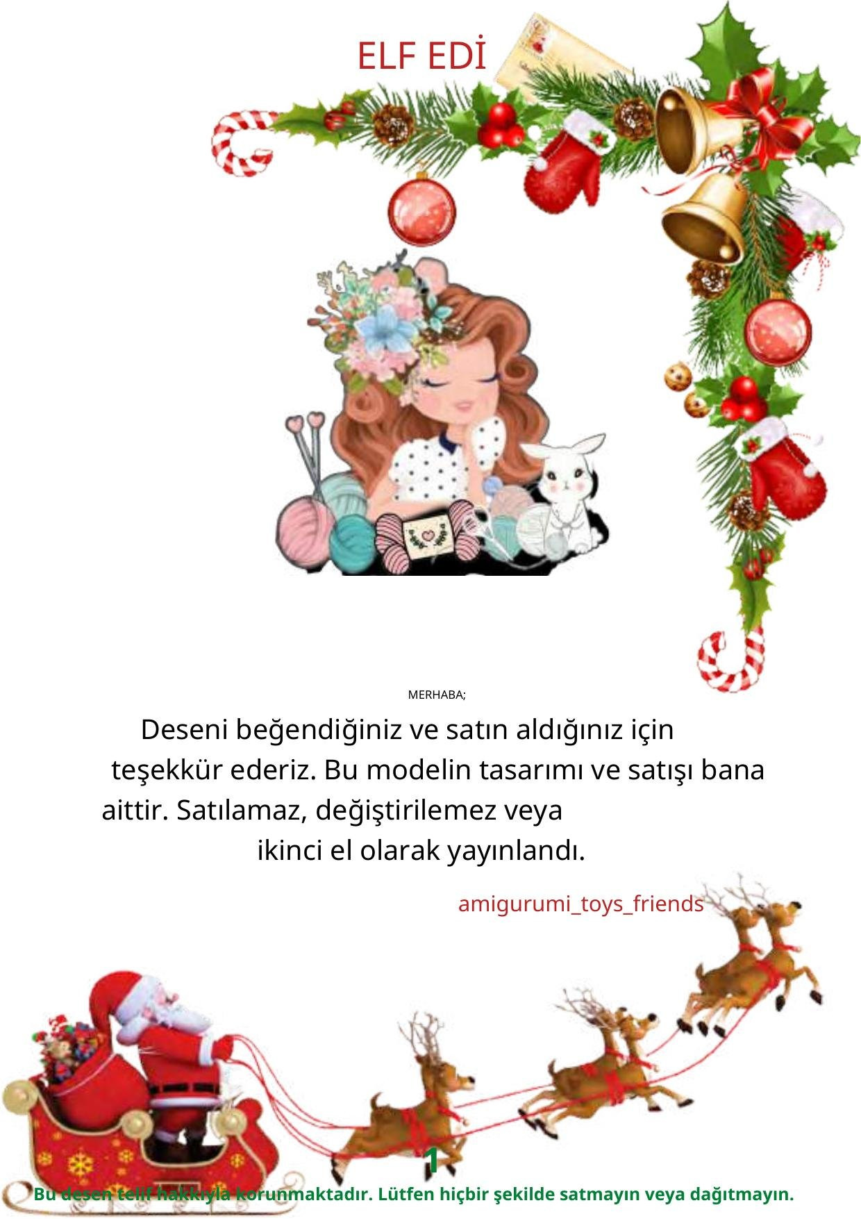 HƯỚNG DẪN MÓC LEN BÚP BÊ ELF EDÌ GIỌNG CHRISTMAS