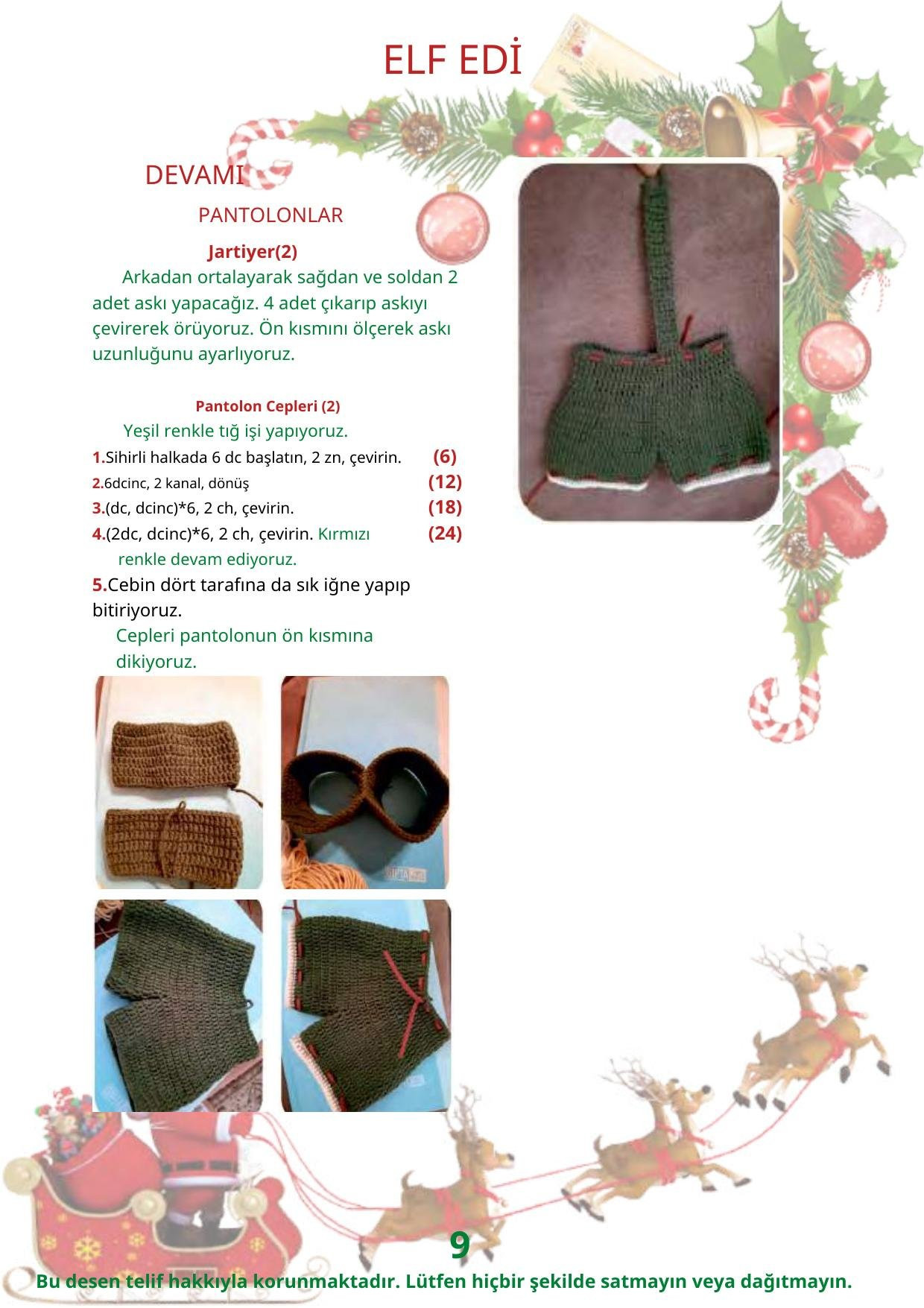 HƯỚNG DẪN MÓC LEN BÚP BÊ ELF EDÌ GIỌNG CHRISTMAS