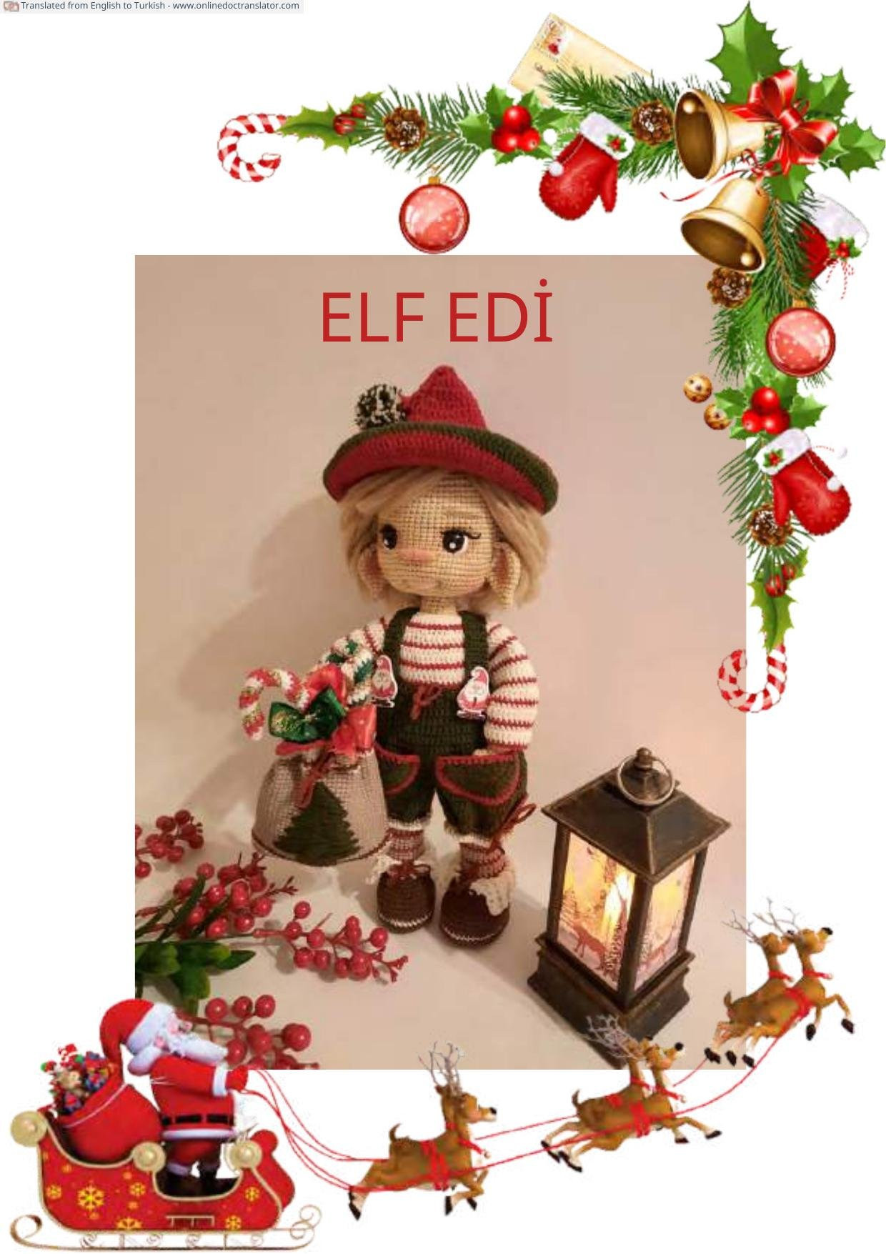 HƯỚNG DẪN MÓC LEN BÚP BÊ ELF EDÌ GIỌNG CHRISTMAS