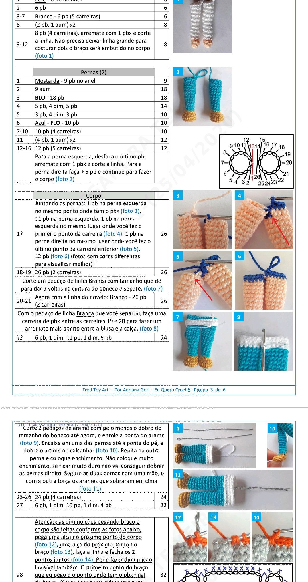 Hướng dẫn móc len búp bê Fred từ Scooby-Doo