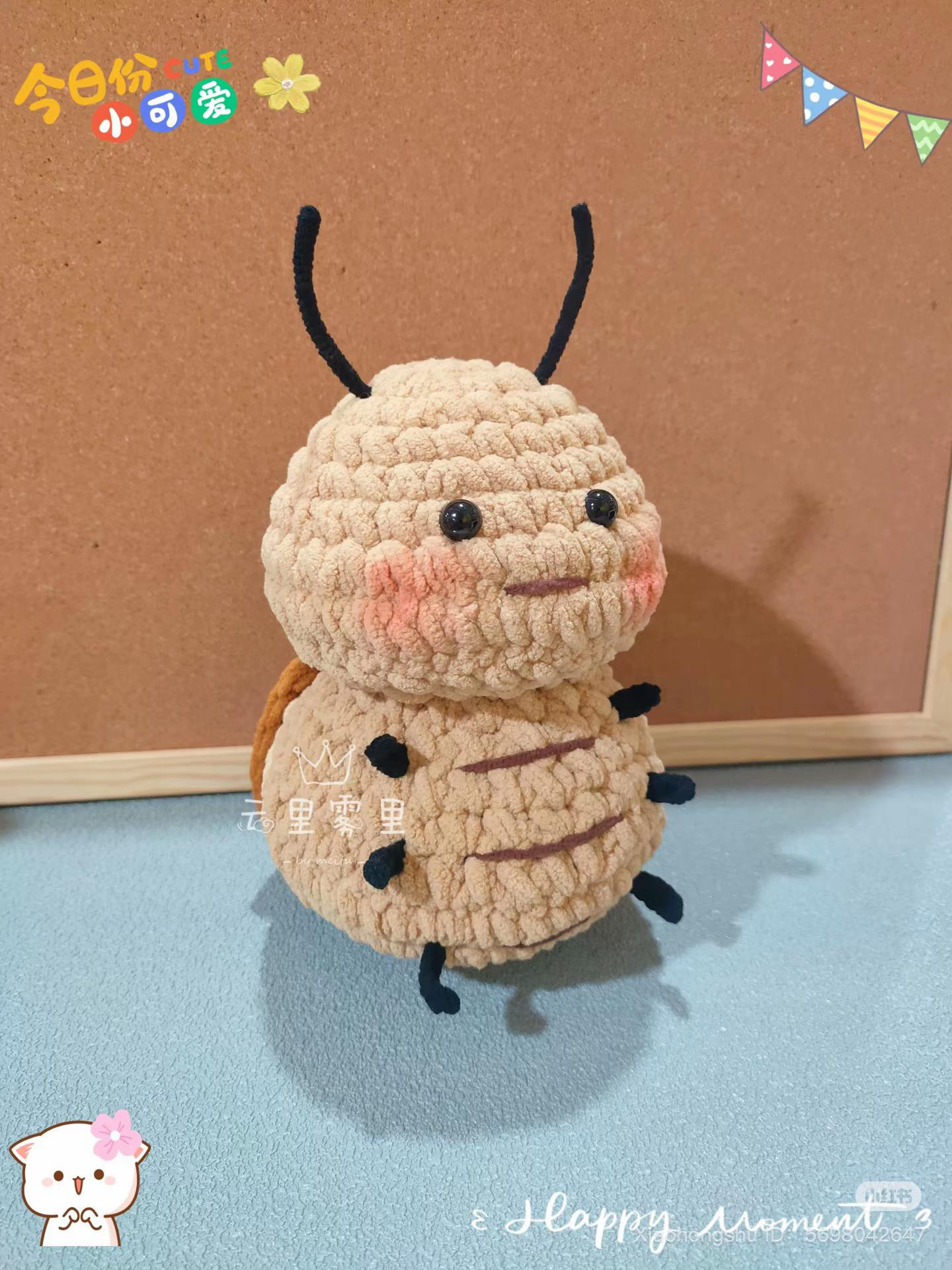 Hướng dẫn móc len búp bê gián màu be dễ thương