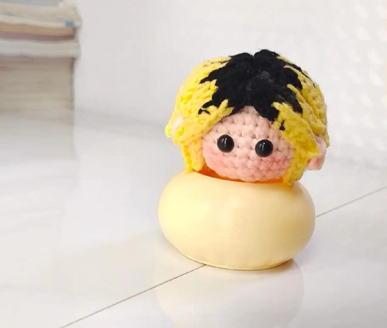 Hướng dẫn móc len búp bê Gojo Satoru tóc vàng đen