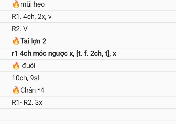 Hướng dẫn móc len búp bê heo hình bánh Burger chi tiết từng hàng