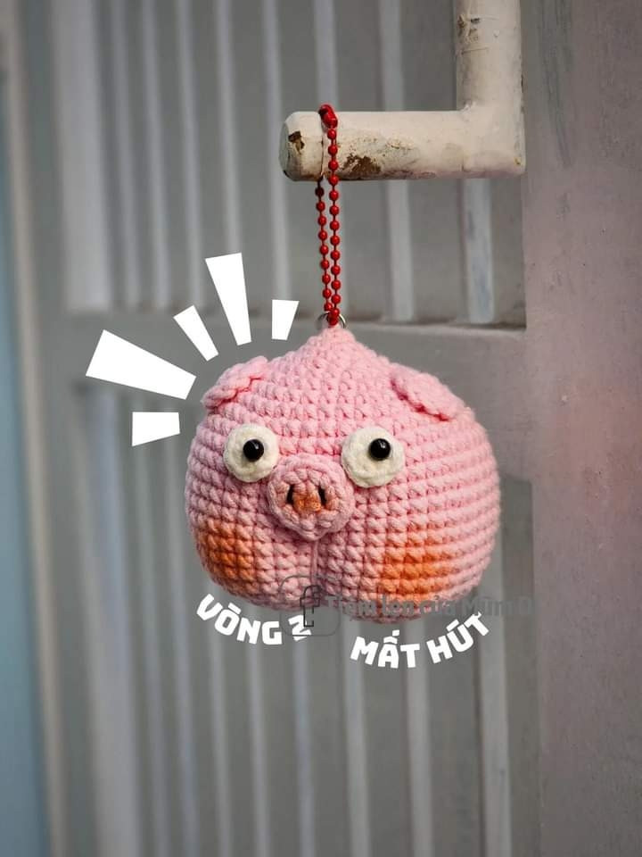 Hướng dẫn móc len búp bê heo sữa và kem hình lợn siêu dễ thương