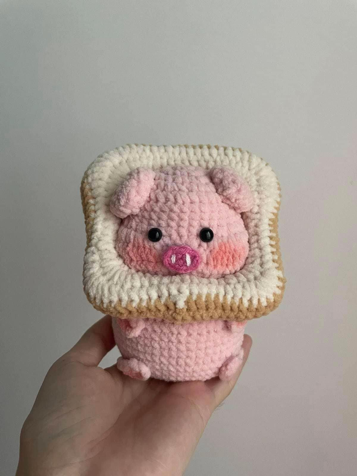 Hướng dẫn móc len Búp bê Heo trong Bánh mì Sandwich