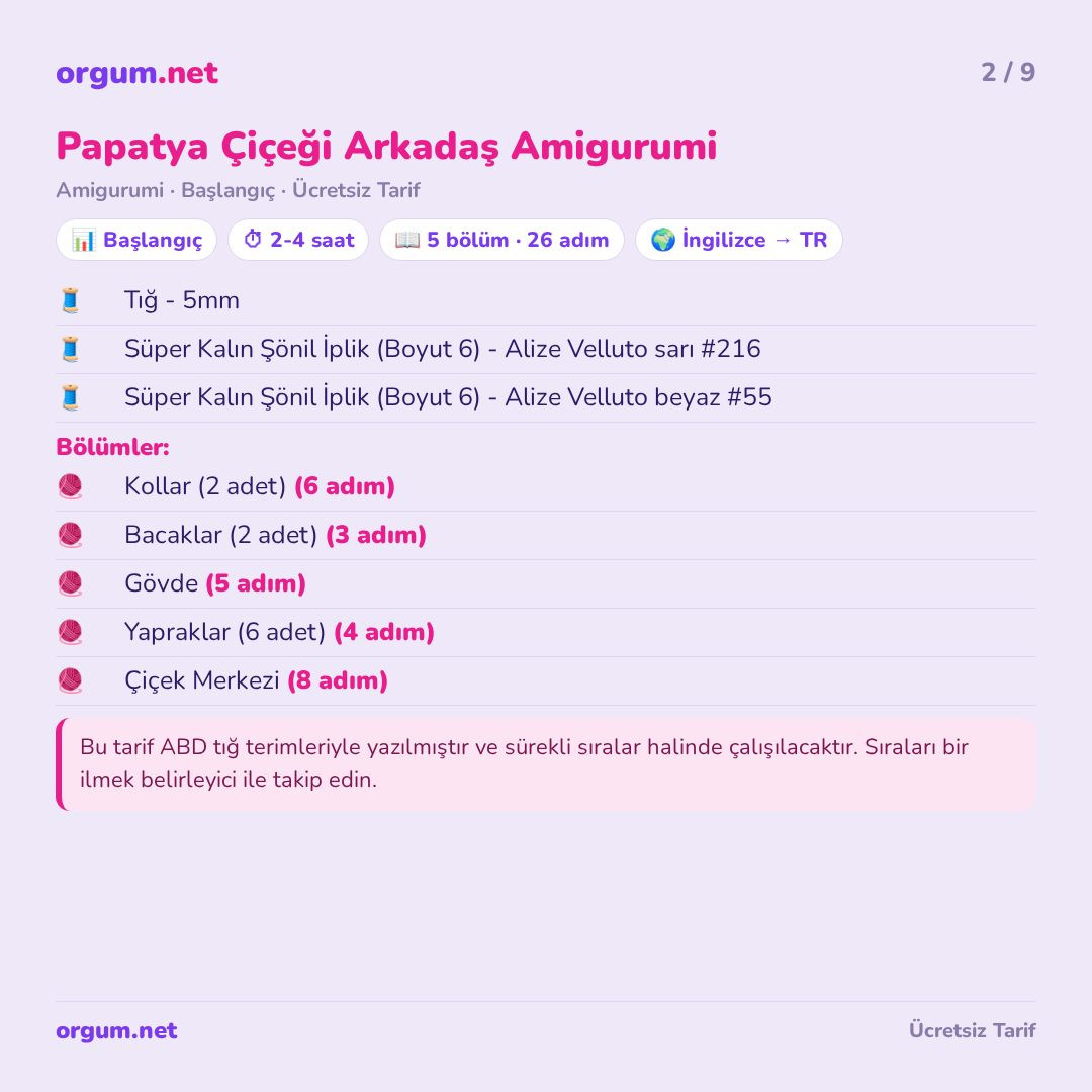 Hướng dẫn móc len búp bê hoa cúc Papatya Çiçeği Arkadaş Amigurumi dễ thương, thân màu xanh lá và cánh trắng