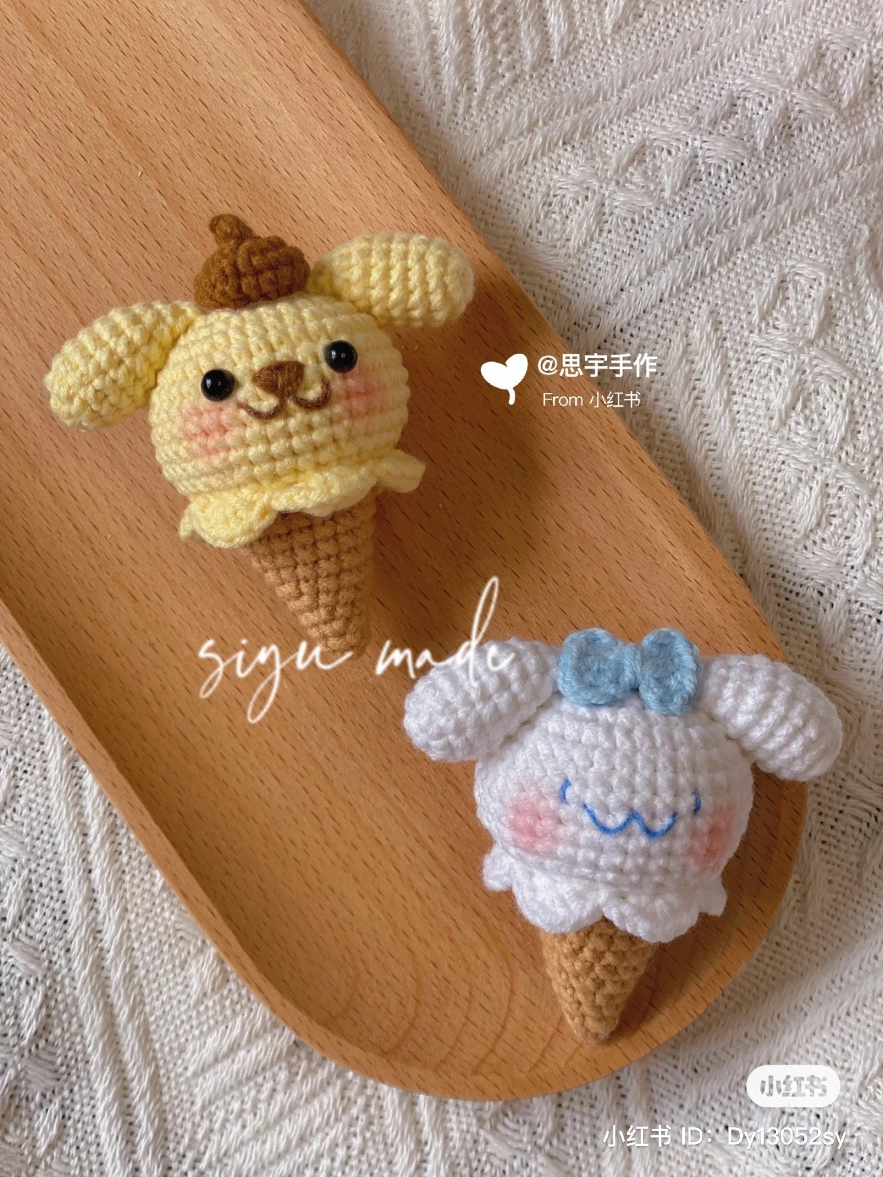 Hướng dẫn móc len búp bê kem ốc quế nhân vật dễ thương