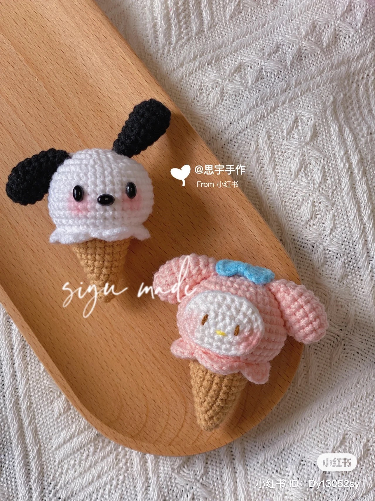 Hướng dẫn móc len búp bê kem ốc quế nhân vật dễ thương