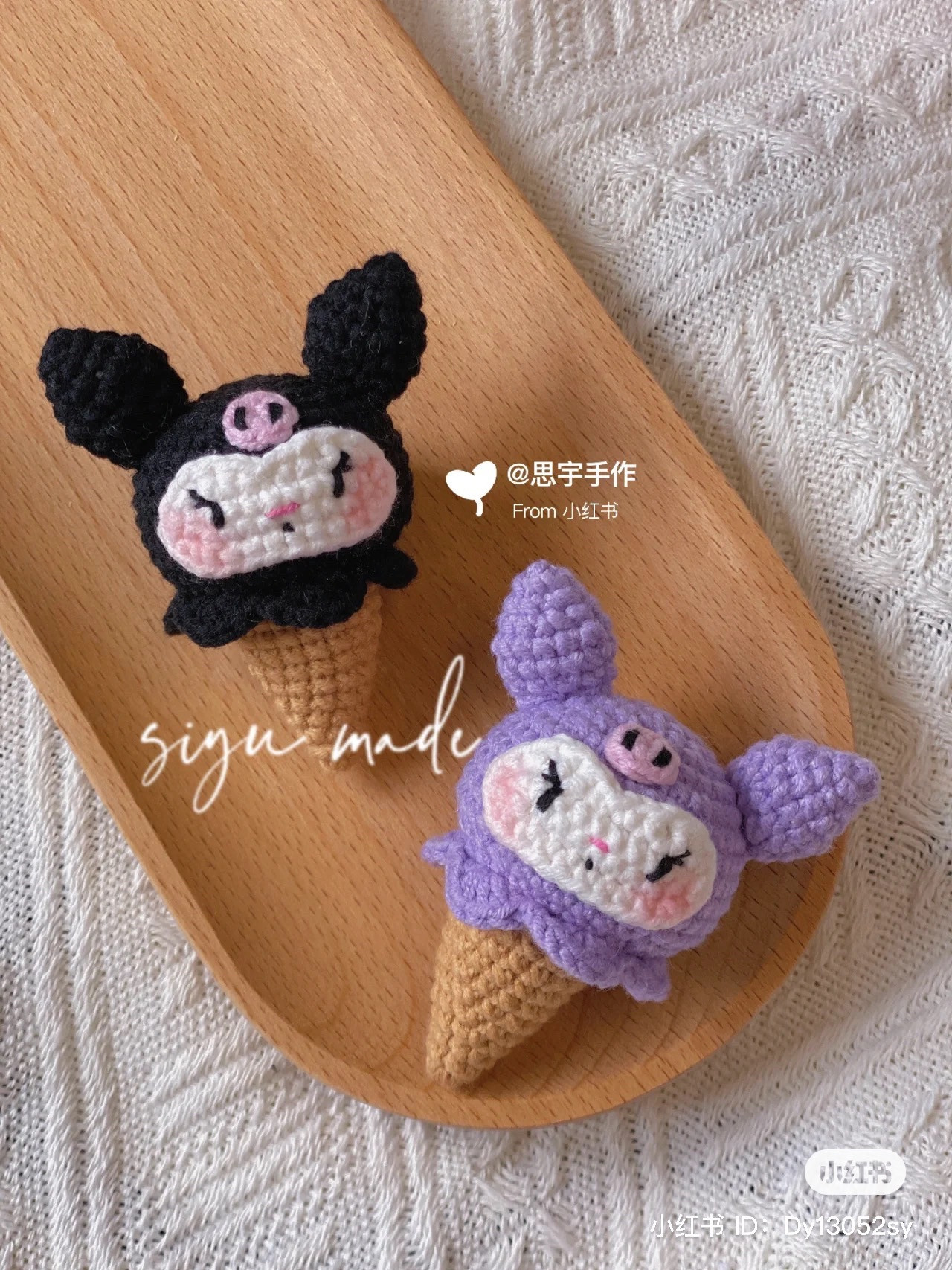 Hướng dẫn móc len búp bê kem ốc quế nhân vật dễ thương