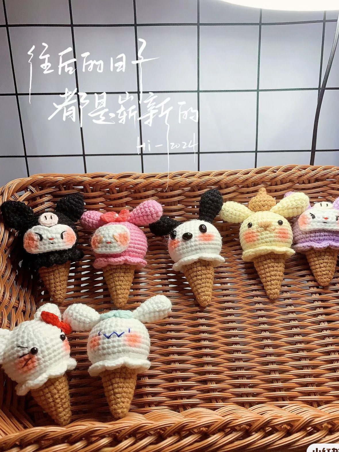 Hướng dẫn móc len búp bê kem ốc quế nhân vật dễ thương