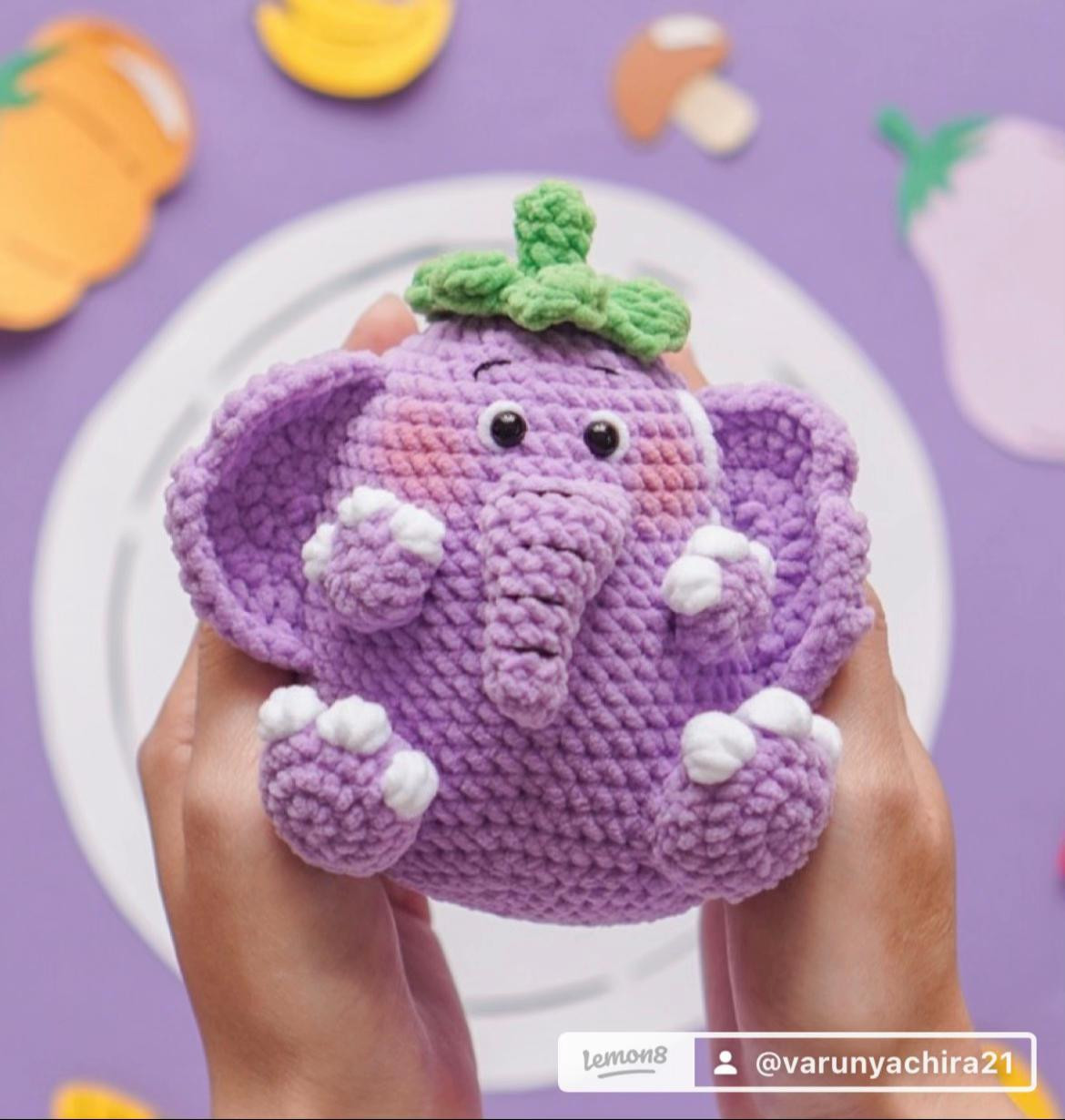 Hướng dẫn móc len Búp bê Khỉ Cọp màu tím