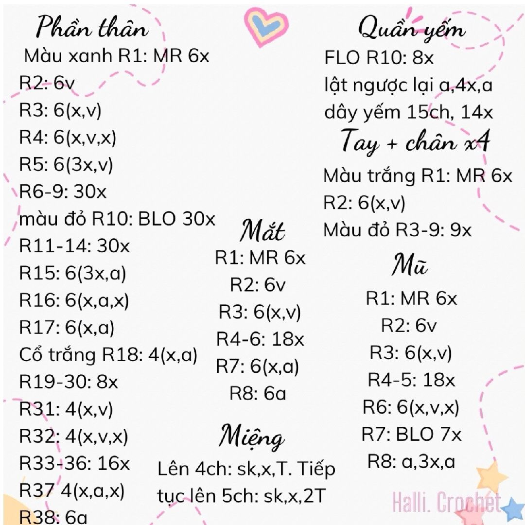 Hướng dẫn móc len búp bê Ma Nhỏ đội mũ Halloween dễ thương