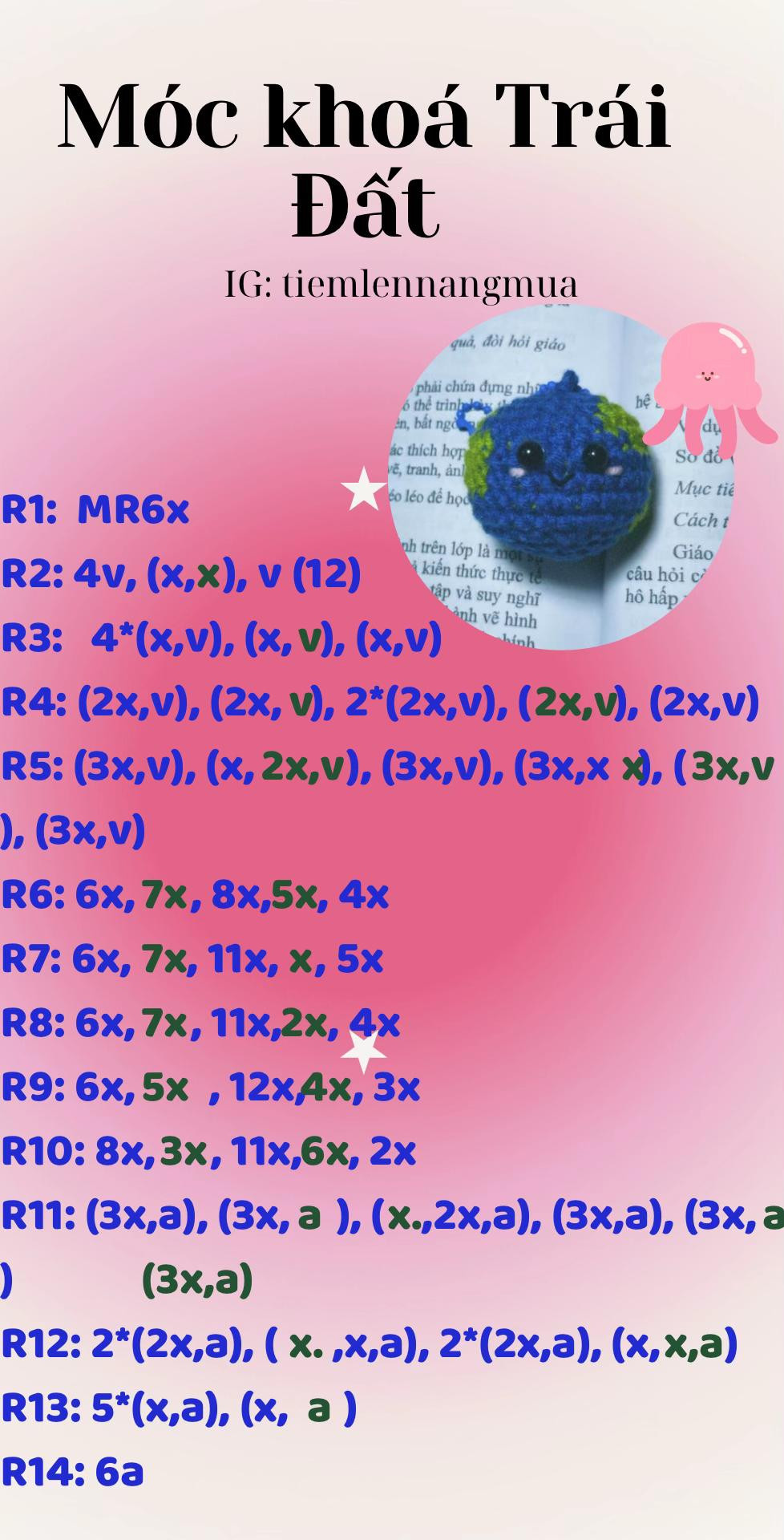 Hướng dẫn móc len búp bê Mặt trời và Trái Đất dễ thương