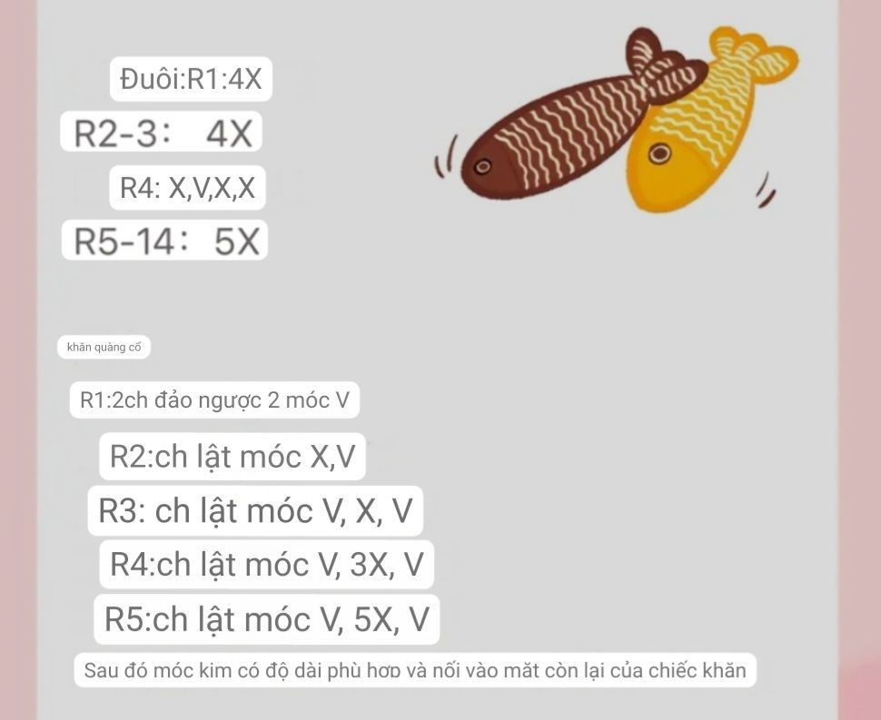 Hướng dẫn móc len búp bê mèo cầm cá màu sắc dễ thương