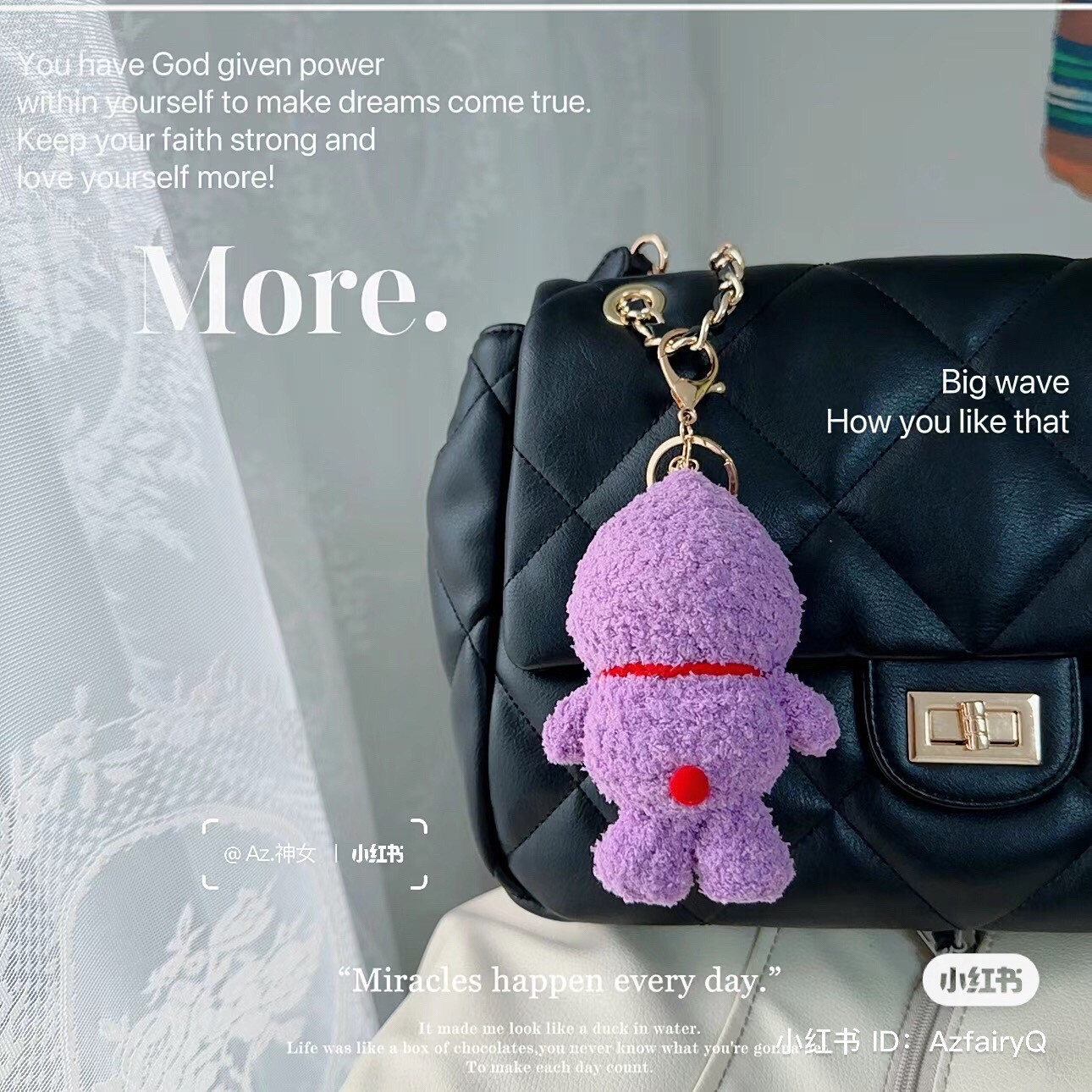 Hướng dẫn móc len búp bê mèo Doraemon màu tím than với mắt to và chuông vàng