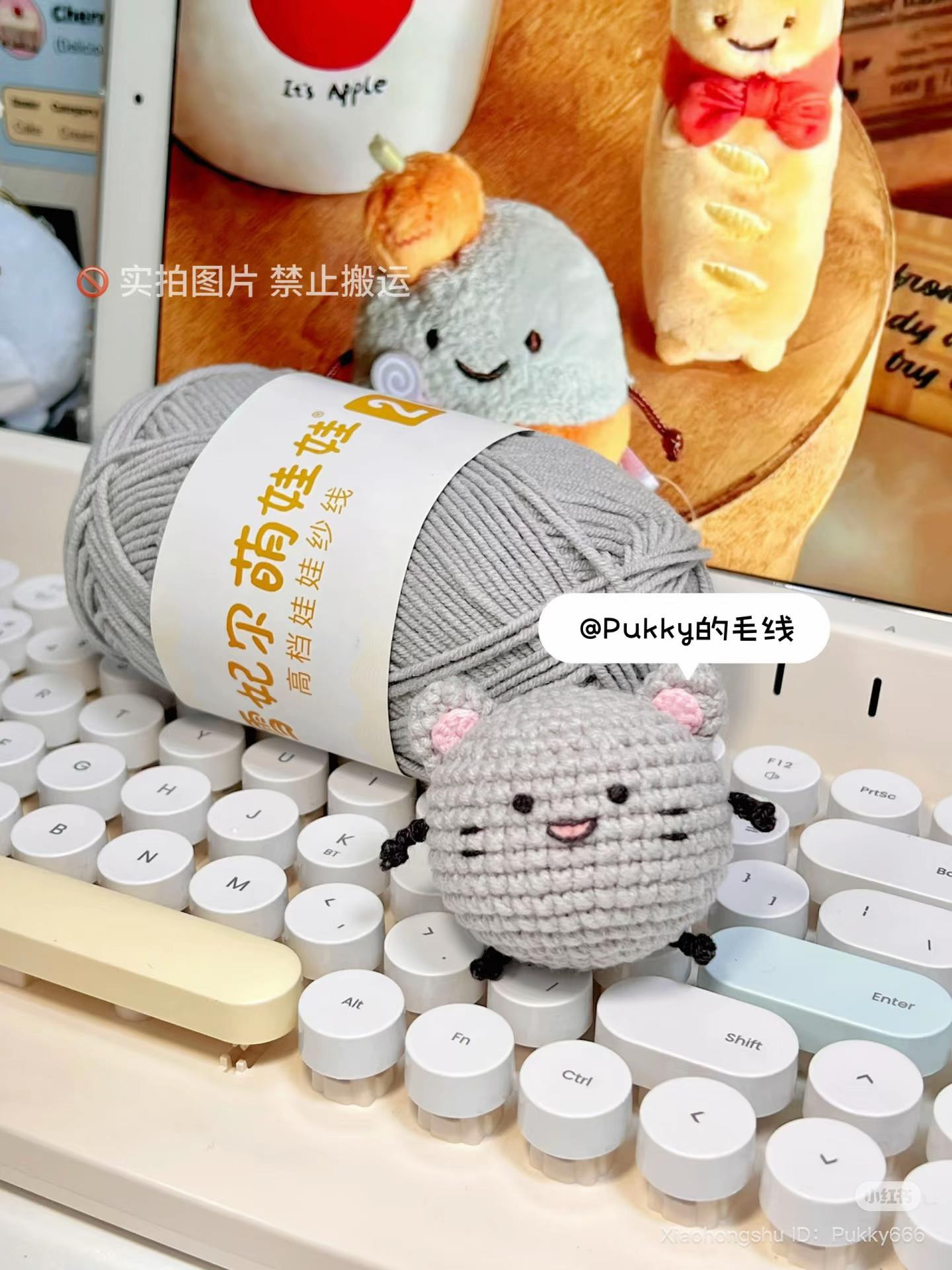 Hướng dẫn móc len búp bê mèo xám dễ thương