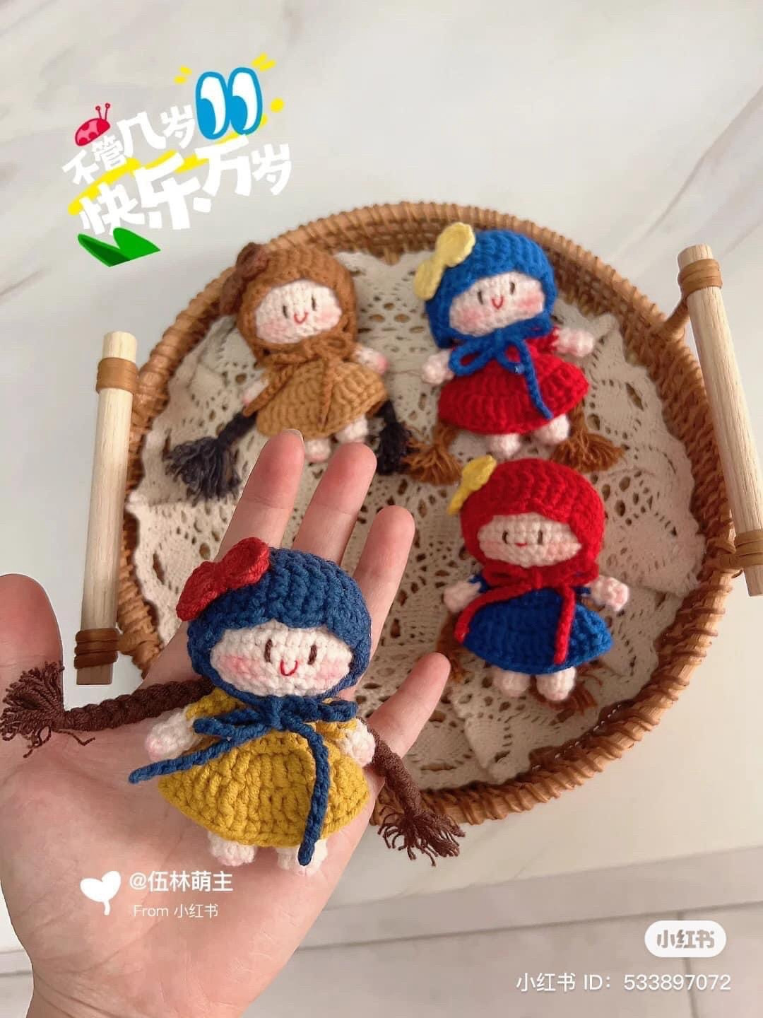 Hướng dẫn móc len búp bê Mini Girl dễ thương