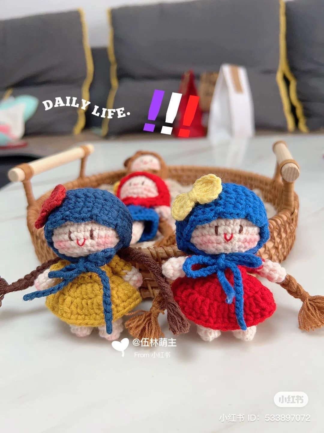 Hướng dẫn móc len búp bê Mini Girl dễ thương